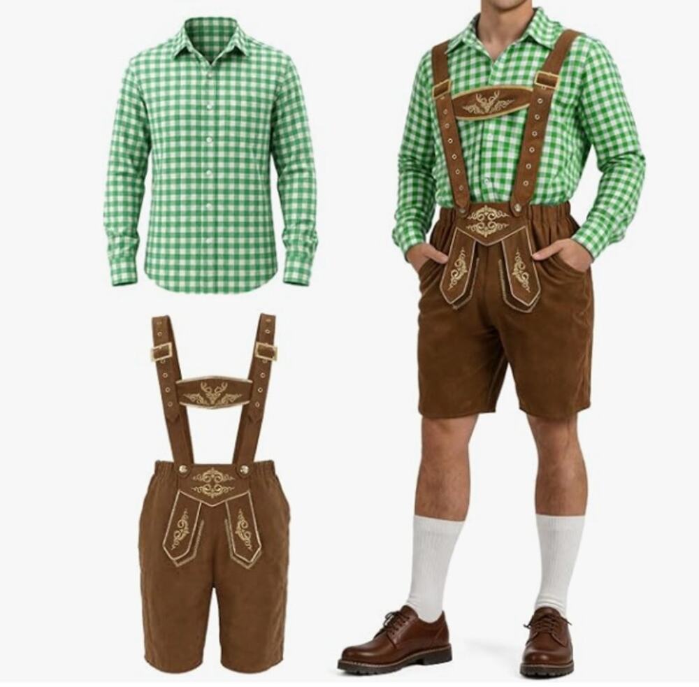 Men's Two-Piece Oktoberfest Costume Set Size XXL - NEW!